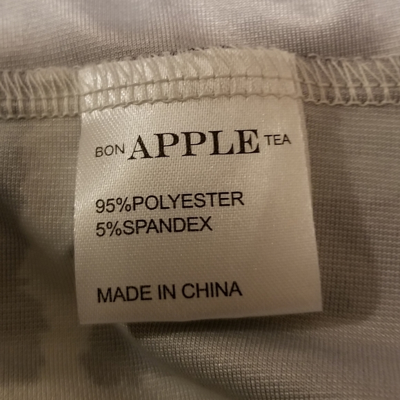 Bon Apple Tea silky black and white abstract pocket wide leg pants size 1XL - Picture 5 of 7